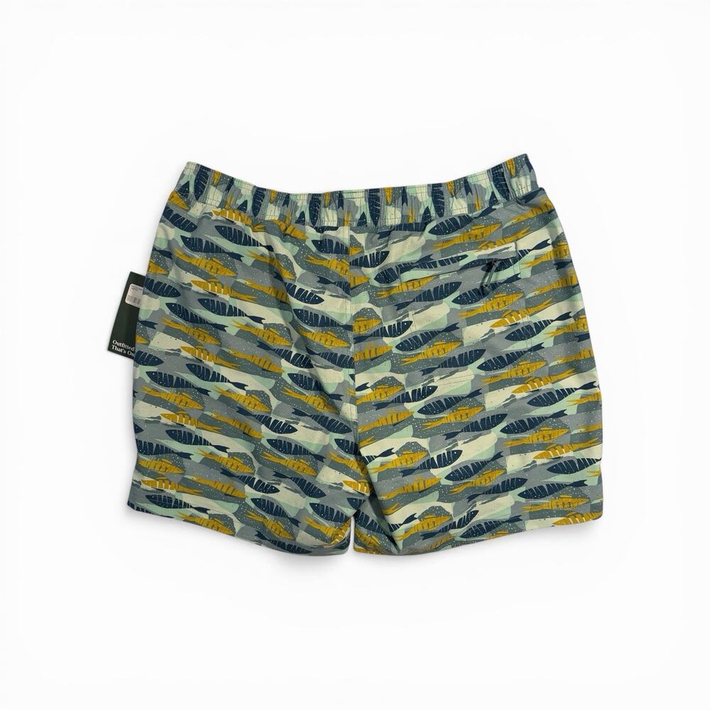 NWT LL Bean Mens L Vacationland Stretch Lined Board Swim Trunks Fishing - Picture 2 of 6